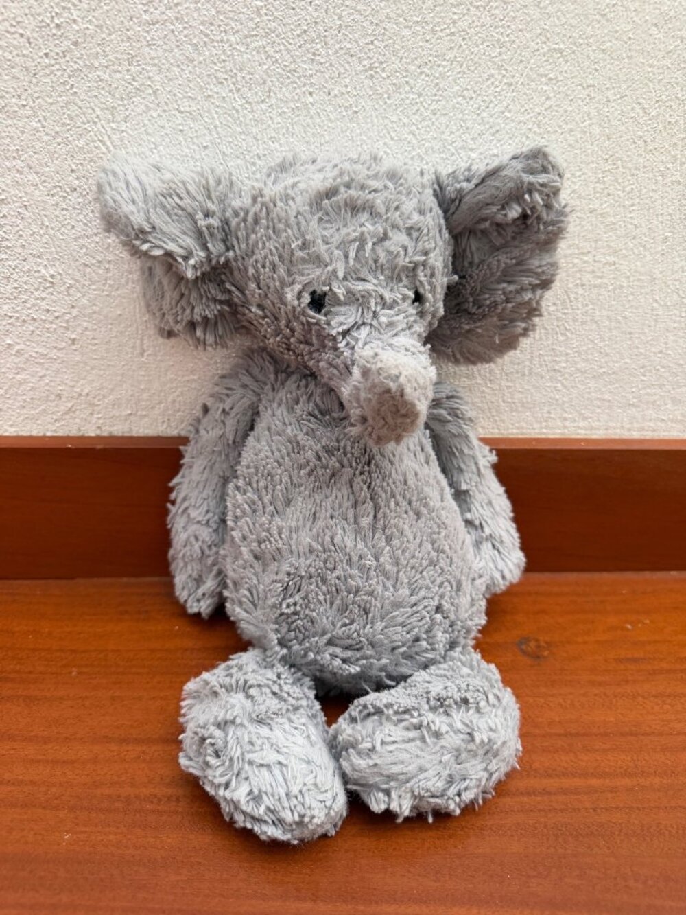 Retired Jellycat Archibald Elephant Plush Shaggy Grey 10" Soft Toy